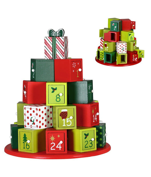 Calendario Avvento Regali Di Natale In Legno 24 Cassetti Decorazioni Natalizie         