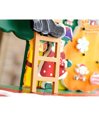 Calendario Dell'avvento Babbo Natale In Legno 24 Cassetti Decorazioni Natalizie         