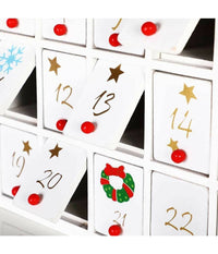 Calendario Dell'avvento Trenino Natalizio Di Babbo Natale In Legno 24 Cassetti         