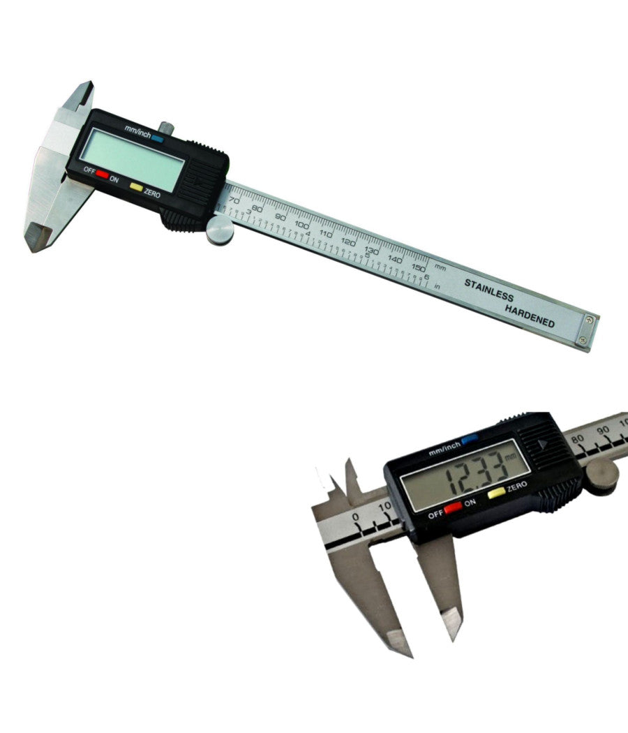 Calibro A Corsoio Cassa In Metallo Digitale 150 Mm Con Display E Custodia         