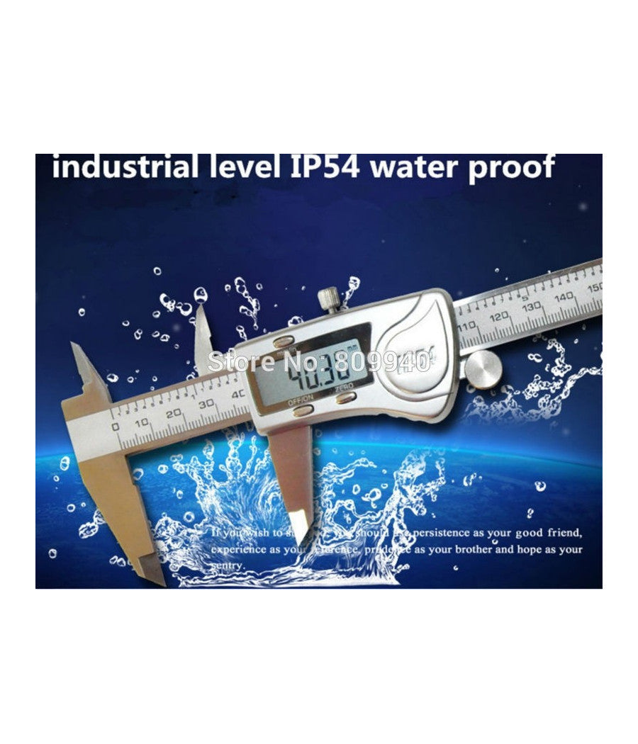 Calibro Digitale A Corsoio Display Lcd 150mm In Acciaio Con Custodia Rigida         