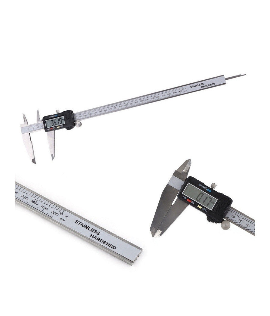 Calibro Digitale Professionale Da 0-300 Mm Display Custodia Valigetta Rigida         