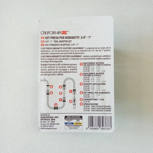 California 3/4 - 1 portagomma presa rubinetto giardino
