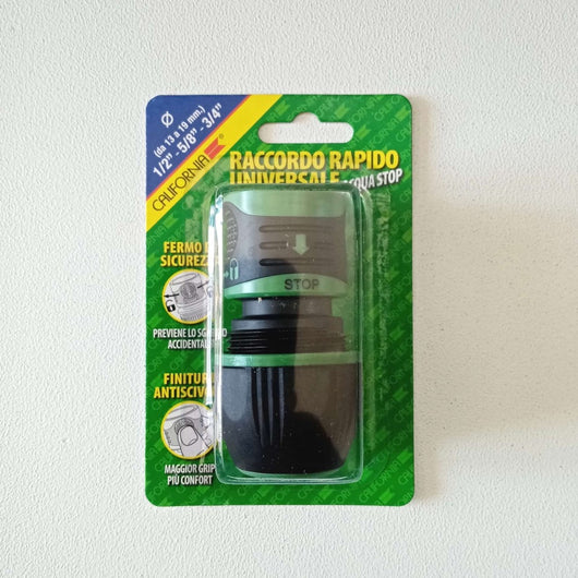 California 3/4 - 5/8 - 1/2 raccordo portagomma per tubo giardino