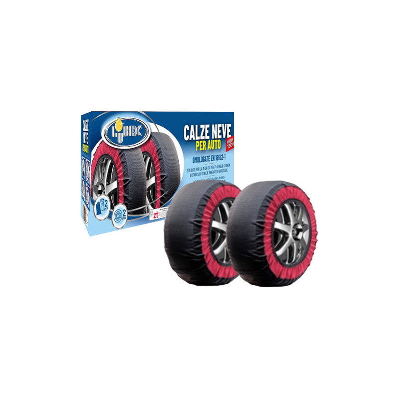 Calze da neve Lubex taglia XXL – Omologate EN 16662-1 – Facile montaggio e lavabili