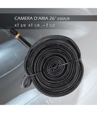 Camera Aria Bici 26" 650a/b X1 3/8 X1 1/8 1 1/2 Valvola Schrader Americana 3262         