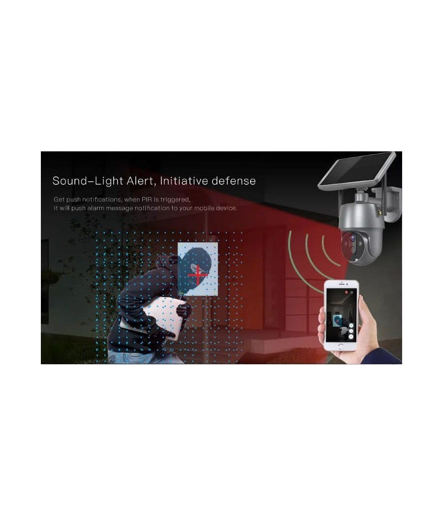 Camera Con Pannello Solare Wifi P2p 355° 12a 3,6mm Audio Bidirezionale Q-sx01         