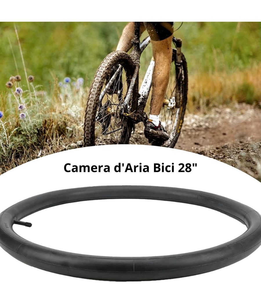 Camera D'aria Per Bicicletta 28" 1.75 - 1.90 44mm Valvola Schrader Americana         
