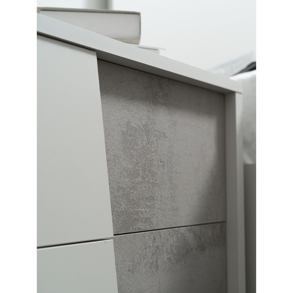 Camera da letto Fadri grigio ghiaccio e ossido grigio scuro: un connubio di stile e funzionalità