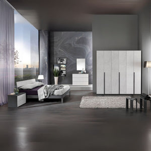 Camera da letto Manitoba colore grigio cemento