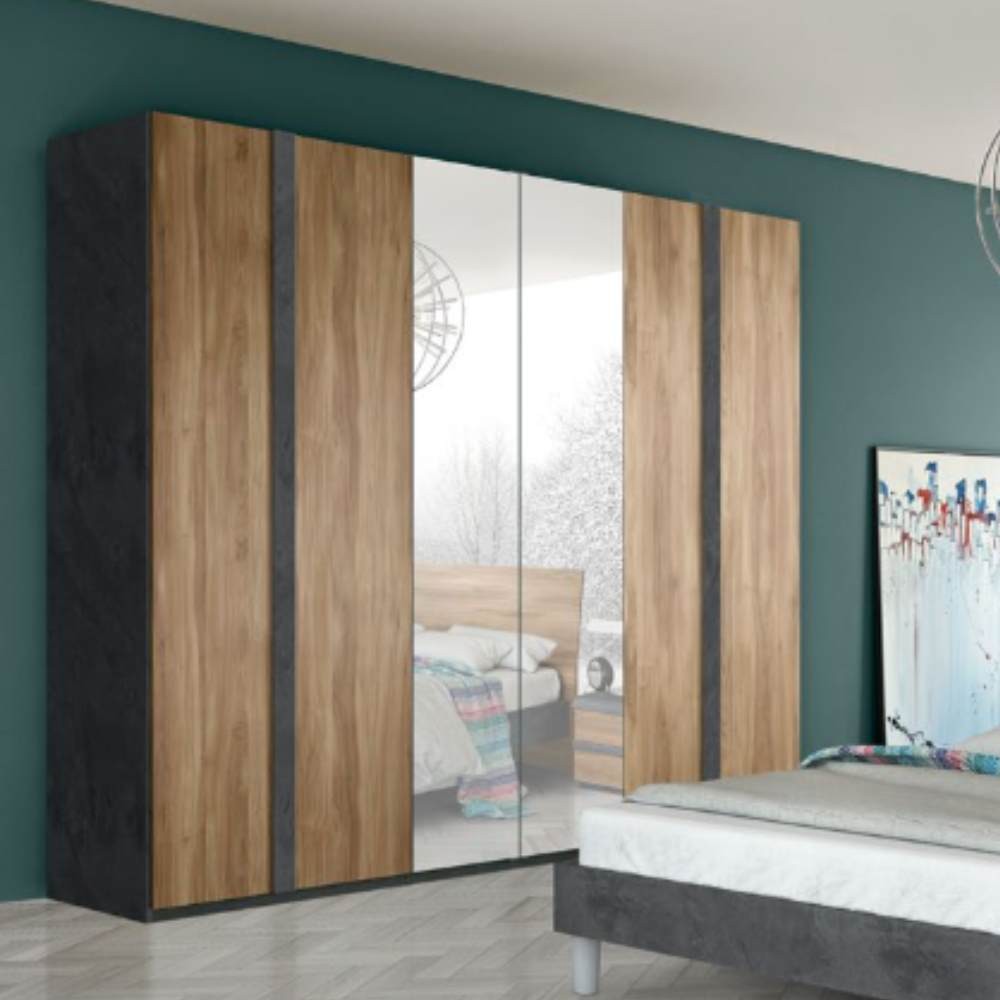 Camera da letto noce dark e antracite Borghese