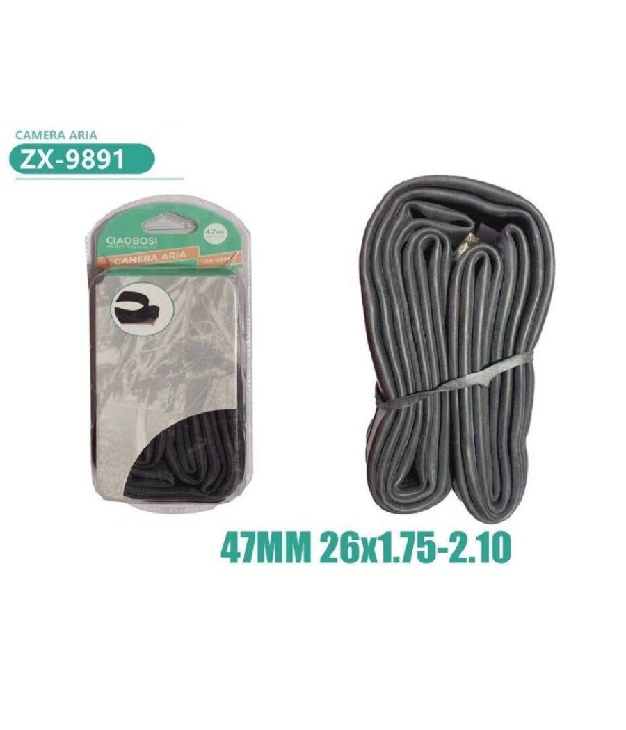 Camera D'aria Per Pneumatici Ruote Bici Bicicletta 47 Mm 26à—1.75-2.10 Zx-9891         