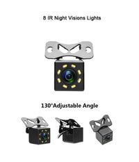 Camera Telecamera Retromarcia Auto Camper 8 Led 170° 420tvl Con Staffa         