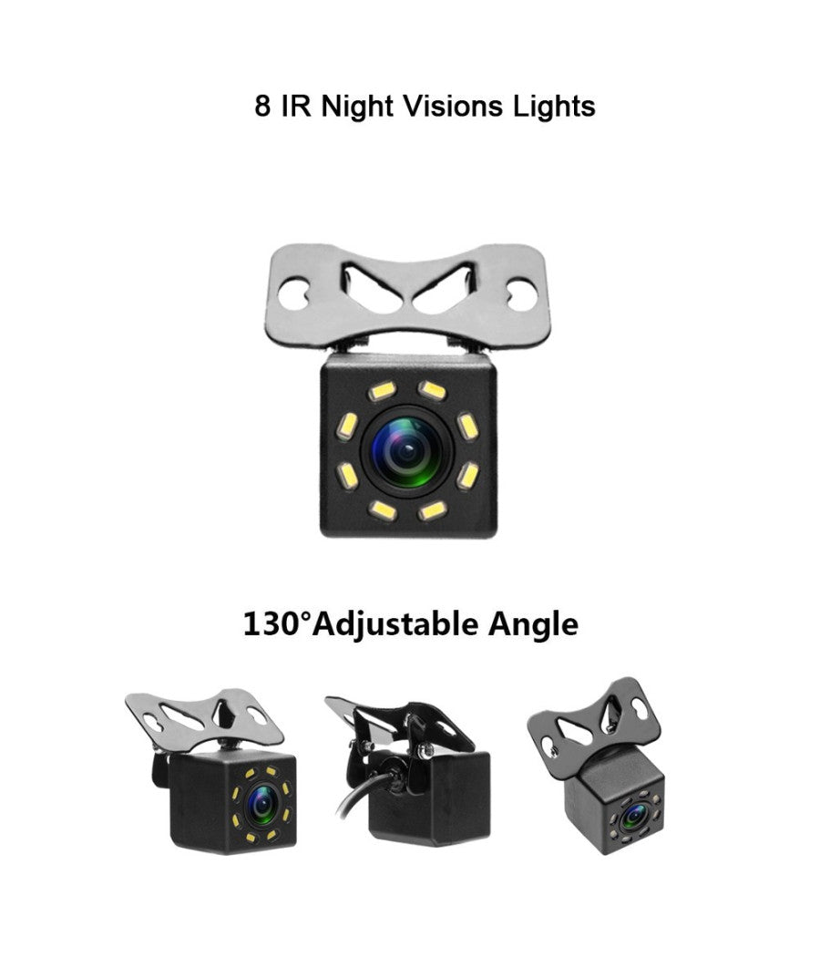 Camera Telecamera Retromarcia Auto Camper 8 Led 170° 420tvl Con Staffa         