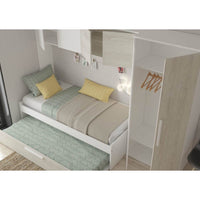 Cameretta a ponte con letto estraibile bianco e bianco consumato 6006 reversibile