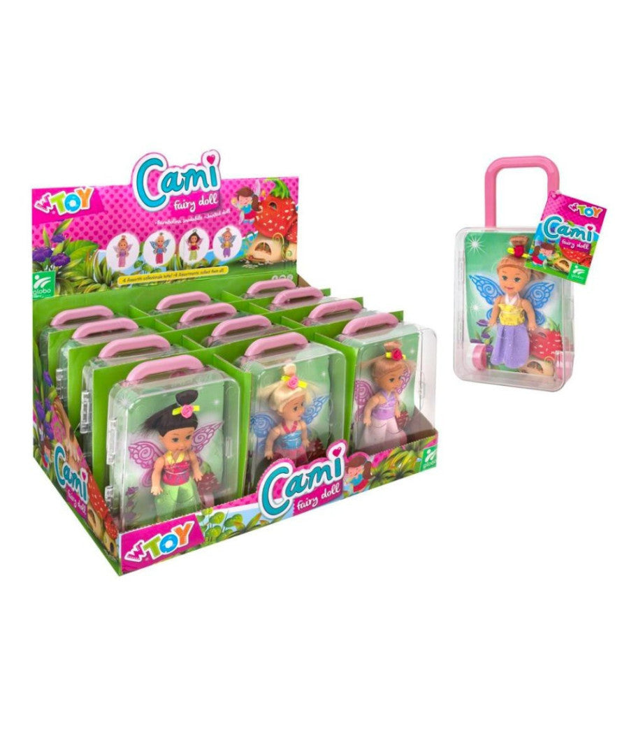 Cami Bambolina Fatina Con Trolley Valigetta Colori Assortiti Bambola Snodabile         