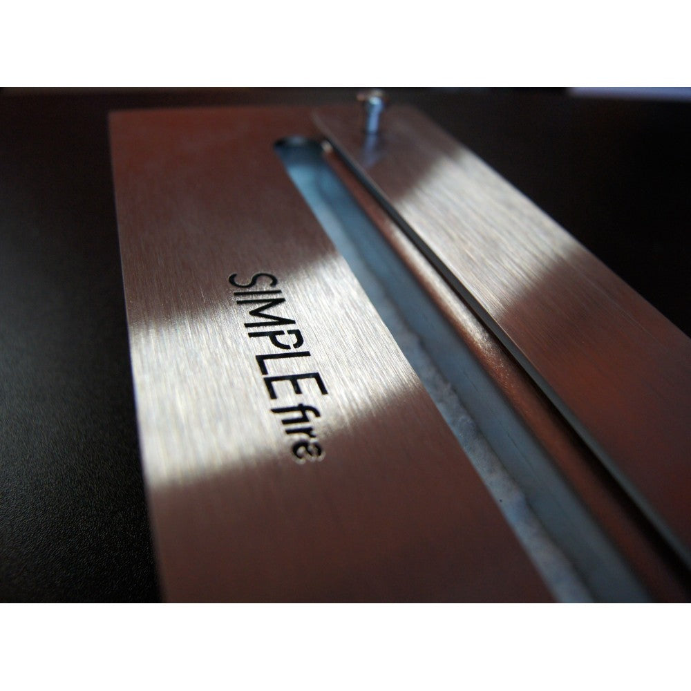 Caminetto a Bioetanolo Angolare Corner 600 Right SimpleFire da incasso con Vetro