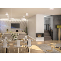Caminetto a Bioetanolo Angolare Corner 900 Left SimpleFire da incasso con Vetro