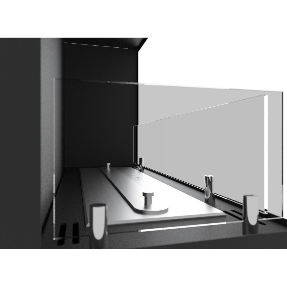 Caminetto a Bioetanolo Angolare Corner 900 Left SimpleFire da incasso con Vetro
