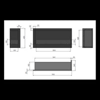 Caminetto a Bioetanolo Angolare Corner 900 Right SimpleFire da incasso con Vetro