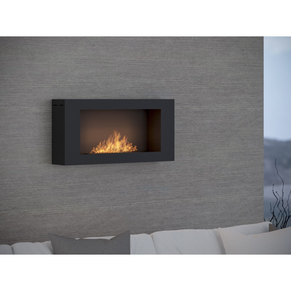 Caminetto a Bioetanolo BlackBox 910 SimpleFire da parete con Vetro