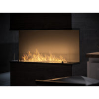 Caminetto a Bioetanolo Da Incasso di Design C1000 V.2 con Vetro Aperto su 3 Lati Bruciatore da 2 Litri