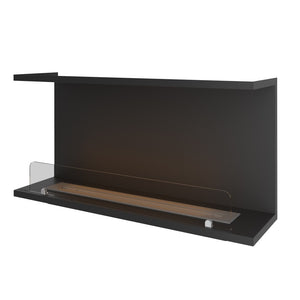 Caminetto a Bioetanolo Da Incasso di Design C1000 V.2 con Vetro Aperto su 3 Lati Bruciatore da 2 Litri