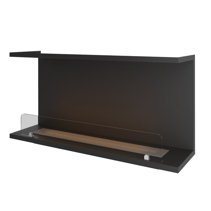 Caminetto a Bioetanolo Da Incasso di Design C1000 V.2 con Vetro Aperto su 3 Lati Bruciatore da 2 Litri