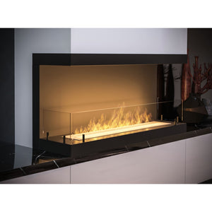 Caminetto a Bioetanolo Da Incasso di Design C1000 V.3 con Vetro Aperto su 3 Lati Bruciatore da 2 Litri