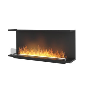 Caminetto a Bioetanolo Da Incasso di Design C1200 V.2 con Vetro Aperto su 3 Lati Bruciatore da 3 Litri