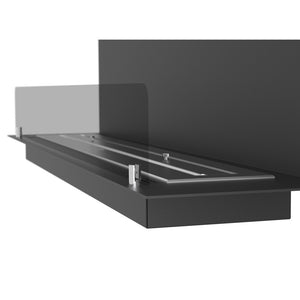 Caminetto a Bioetanolo Da Incasso di Design C1200 V.1 con Vetro Aperto su 3 Lati Bruciatore da 3 Litri