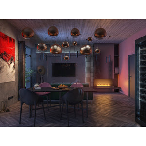 Caminetto a Bioetanolo Da Incasso di Design C1200 V.2 con Vetro Aperto su 3 Lati Bruciatore da 3 Litri