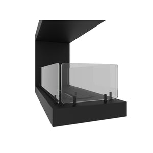 Caminetto a Bioetanolo Da Incasso di Design U800 con Vetro Aperto su 3 Lati Bruciatore da 0,7 Litri