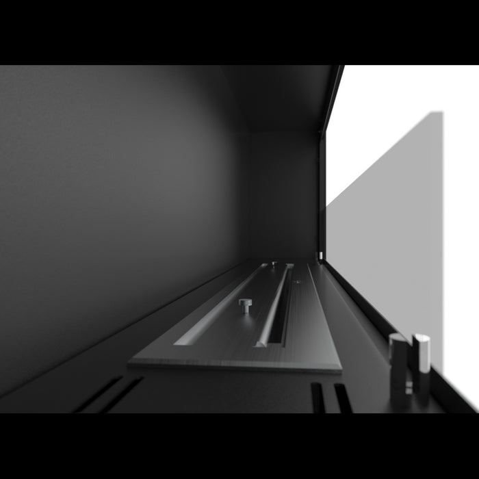 Caminetto a Bioetanolo Frame 1500 SimpleFire da incasso con Vetro Nero