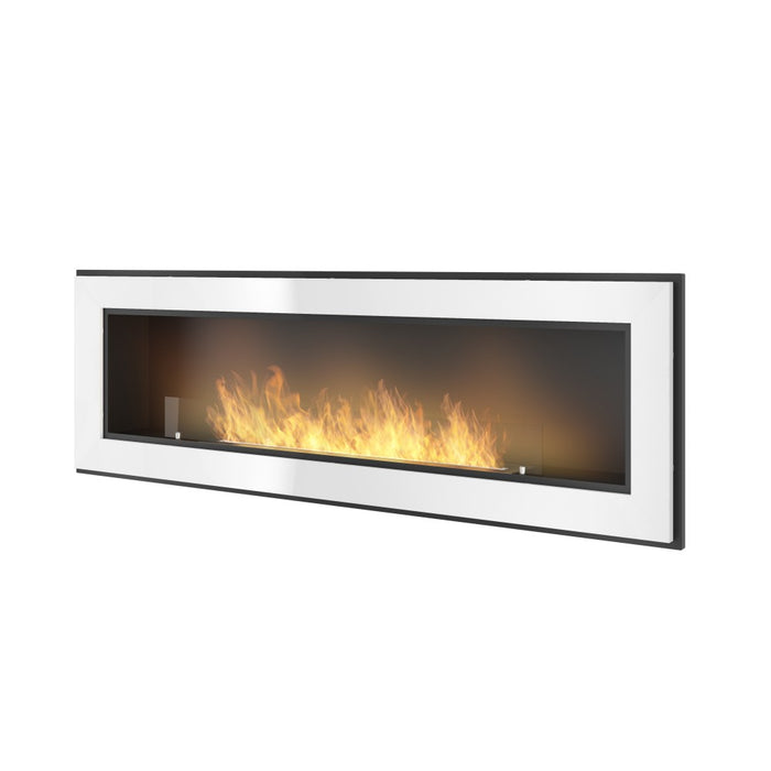 Caminetto a Bioetanolo Frame 1500 Bianco SimpleFire da incasso con Vetro