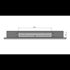Caminetto a Bioetanolo Frame 1500 Inox SimpleFire da incasso con Vetro