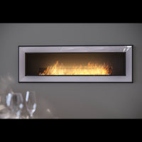 Caminetto a Bioetanolo Frame 1500 Bianco SimpleFire da incasso con Vetro