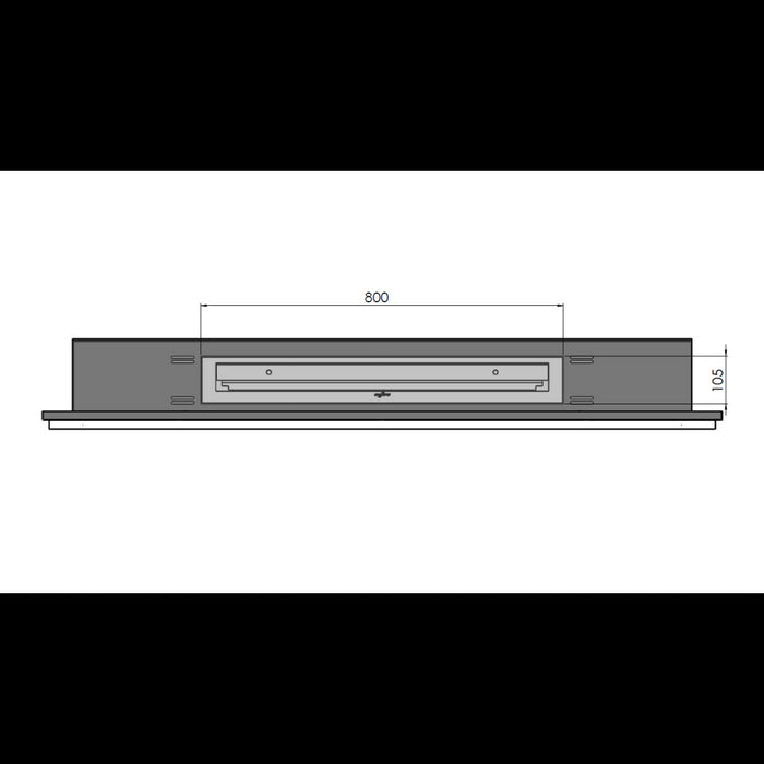 Caminetto a Bioetanolo Frame 1500 SimpleFire da incasso con Vetro Nero