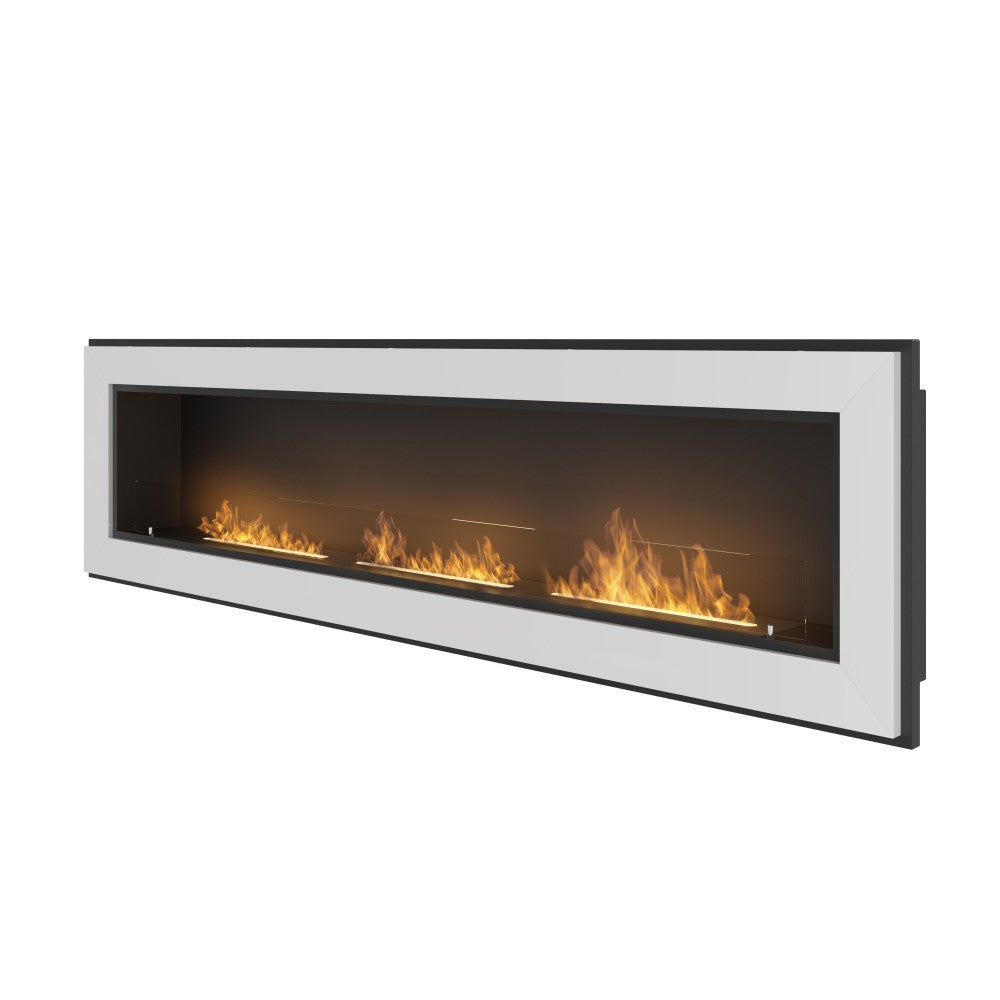 Caminetto a Bioetanolo Frame 1800 SimpleFire da incasso con vetro Bianco