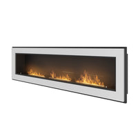 Caminetto a Bioetanolo Frame 1800 SimpleFire da incasso con vetro Bianco