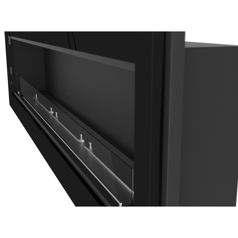 Caminetto a Bioetanolo Frame 1800 SimpleFire da incasso con vetro Nero