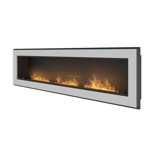 Caminetto a Bioetanolo Frame 1800 SimpleFire da incasso con vetro Inox