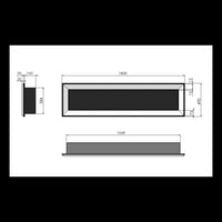 Caminetto a Bioetanolo Frame 1800 SimpleFire da incasso con vetro Nero