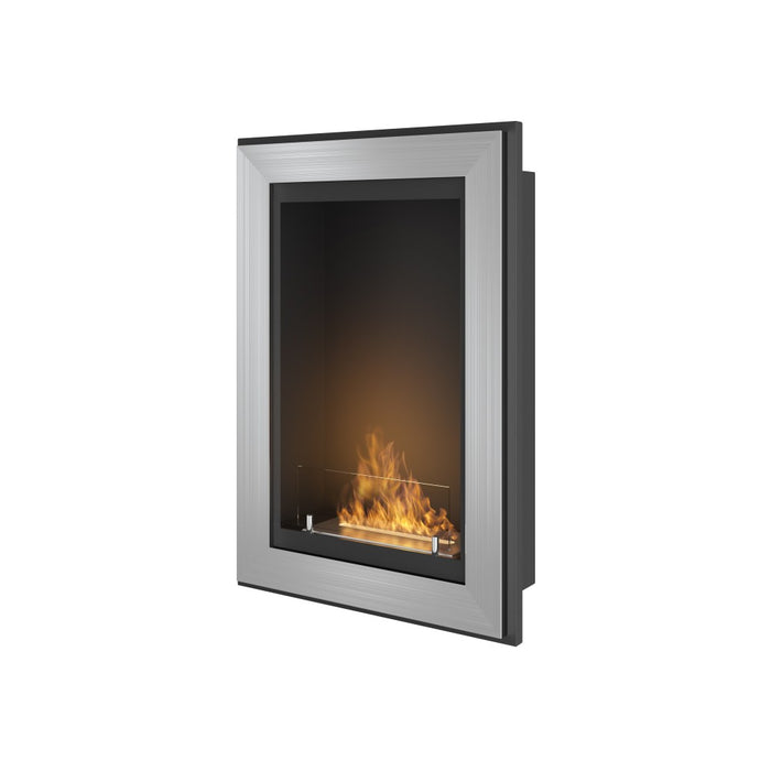 Caminetto a Bioetanolo Frame 550 SimpleFire da incasso Inox con Vetro
