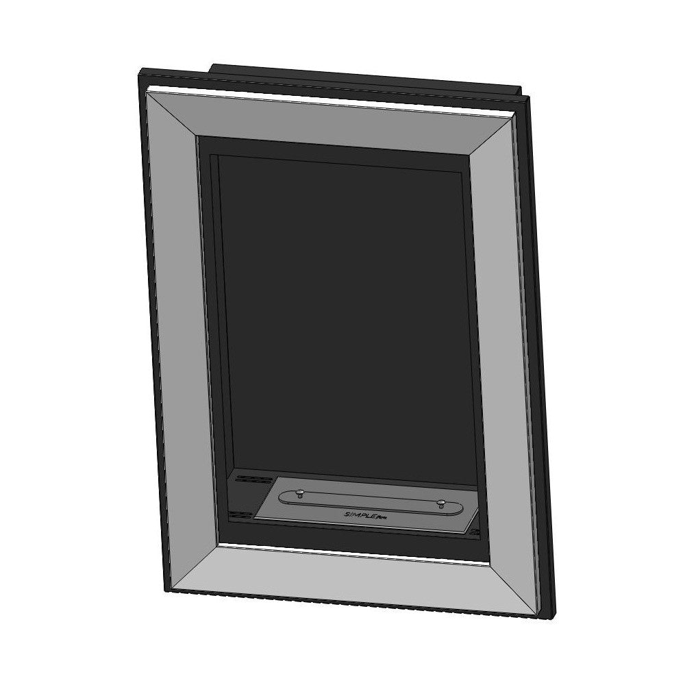 Caminetto a Bioetanolo Frame 550 SimpleFire da incasso Inox con Vetro
