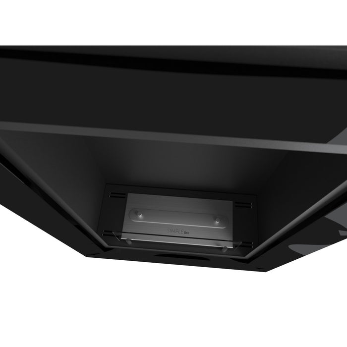 Caminetto a Bioetanolo Frame 550 SimpleFire da incasso con Vetro Nero
