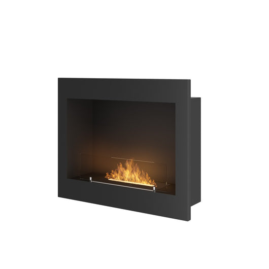 Caminetto a Bioetanolo Frame 600 nero opaco da incasso a parete senza vetro