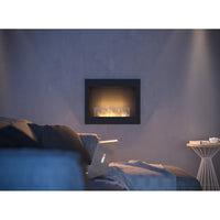 Caminetto a Bioetanolo Frame 600 nero opaco da incasso a parete senza vetro