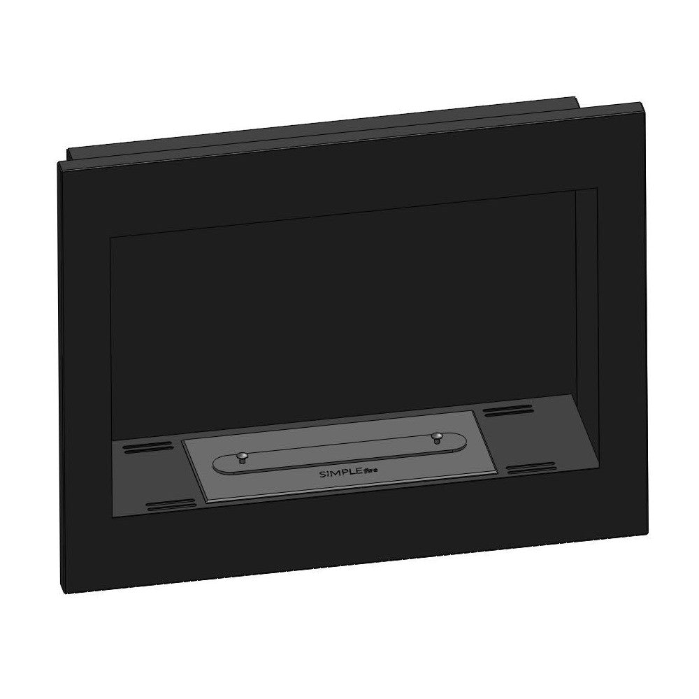 Caminetto a Bioetanolo Frame 600 nero opaco da incasso a parete senza vetro
