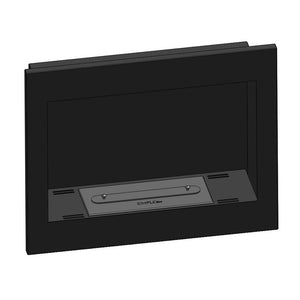 Caminetto a Bioetanolo Frame 600 nero opaco da incasso a parete senza vetro